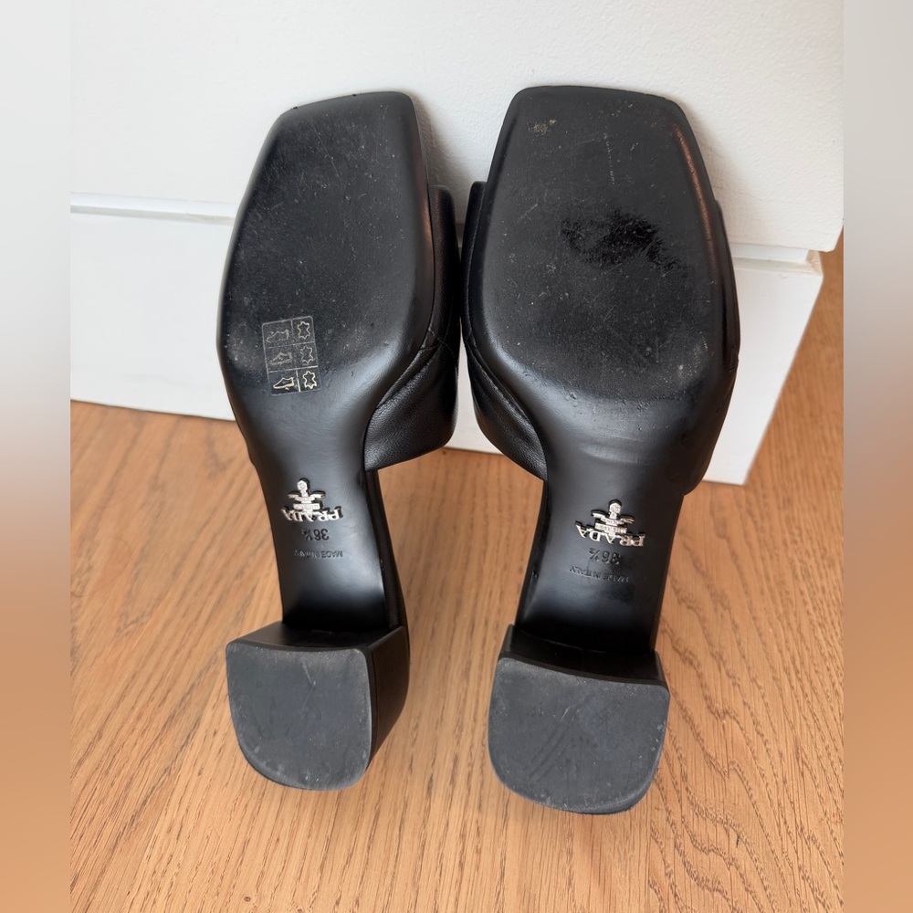Prada Black Leather Mules - Picture 7 of 7